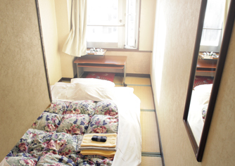 上野のホテル和式布団